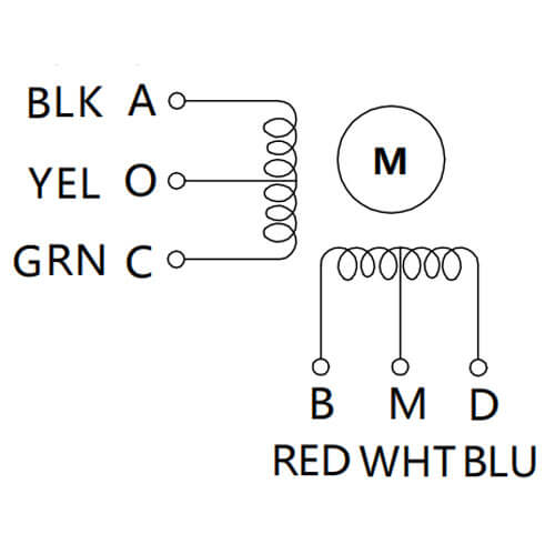 2 Fazalı Unipolar Step Motor Sarma Rejimi