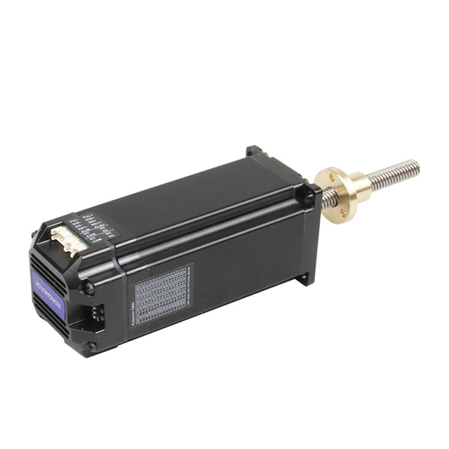 Nema 23 Tr8 Tr9.525 Tr10 BFISS57-R03A Integrated Linear Stepper Servo Motor with External Lead Screw 57x57xmm RS485 Control 2.8A 1.89Nm with Integrated Driver 