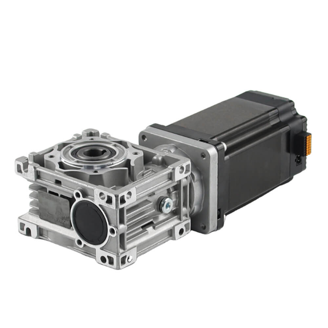 Integrovan&yacute; krokov&yacute; servomotor se šnekovou převodovkou